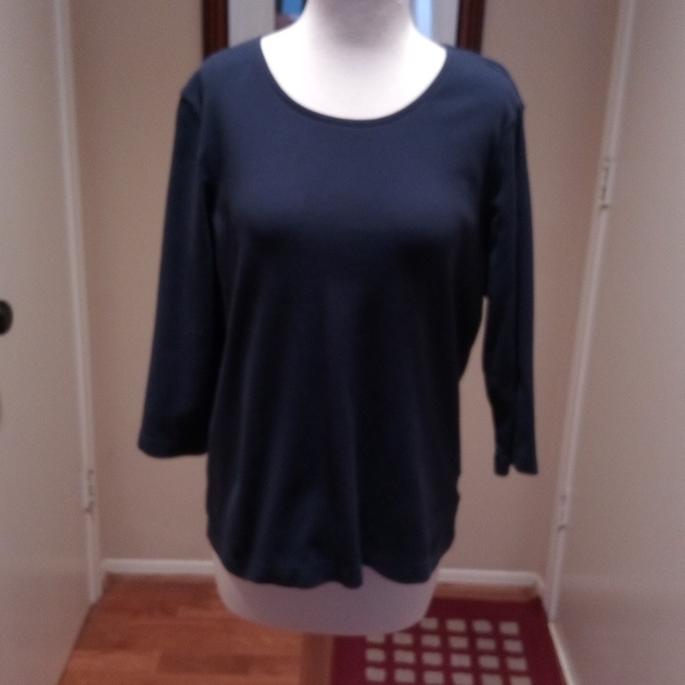 Rebecca Malone navy blue long sleeve T-shirt